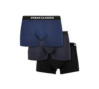 Urban Classics Boxer Shorts – Men's Organic 3-Pack, Dark Blue/Navy/Black, 4XL