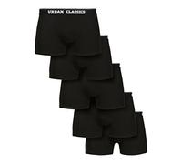 Urban Classics Men's Organic Boxer Shorts 5-Pack Boxer Shorts, blk+blk+blk+blk+blk, L