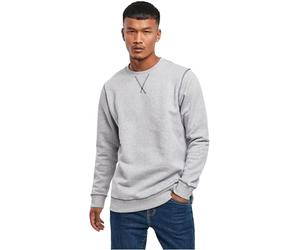 Urban Classics Men's Organic Contrast Flatlock Stitched Crew Hooded Sweatshirt, Grey/Dark Blue, L