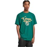 Urban Classics Men's Organic Globe Logo Tee T-Shirt, Green, L