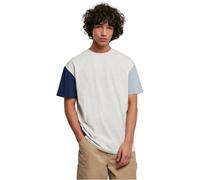 Urban Classics - Men's T-Shirt - Organic Oversized Colorblock - 100% Cotton Jersey - Lightgrey M