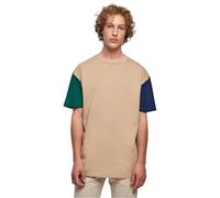 Urban Classics Men's Organic Oversized Colour Block tee T-Shirt, Union Beige, XL