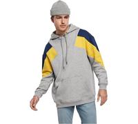 Urban Classics Men's Oversize 3-tone Hoody, Grey/Honey/Dark Blue, S