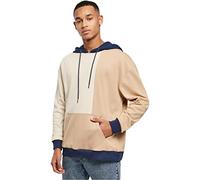 Urban Classics Men's Oversized Colour Block Hoodie Sweatshirt, Softseagrass/Union Beige, M
