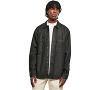 Urban Classics Men's Oversized Denim Pocket Shirt, Realblack Washed, XL