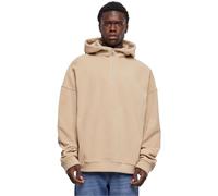 Urban Classics Men's Oversized Polar Fleece Half Zip Hoody Hooded Sweatshirt, Wetsand, XL