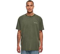 Urban Classics Men's Oversized Small Embroidery Crew Neck T-Shirt Available in 3 Sizes S to 5XL, Bottle Green, XL