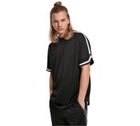 Urban Classics Men's Oversized Stripes Mesh Tee T-Shirt, Black (Black 00007), Large