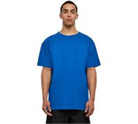 URBAN CLASSICS Men's Oversized Tee Shirt, Long Oversized T-Shirt with Round Neckline & Dropped Shoulders, Men's Basic Plain T-Shirt, 100% Cotton Tall Tee, Colour: sporty blue, Size: X-Large