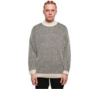 Urban Classics Men's Oversized Two-Tone Sweater Sweatshirt, Whitesand Black, S