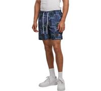Urban Classics Men's Pattern Swim Shorts Trunks, Navy Bandana AOP, L