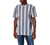 Urban Classics Men's Printed Oversized Bold Stripe Tee T-Shirt, Vintage Blue, S
