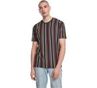 Urban Classics Men's Tb3693-printed Oversized Retro Stripe Tee T-Shirt, Midnightnavy/Burnedred, L Plus Tall