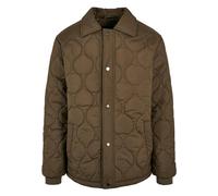Urban Classics Men's Quilted Coach Jacket, Olive, 5XL