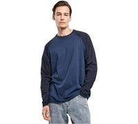 Urban Classics Men's Raglan Contrast Ls T Shirt, Dark Blue/Midnight Navy, 5XL Plus UK