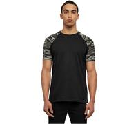 Urban Classics mens Raglan Contrast Tee, black/darkcamo, M