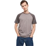Urban Classics Men's Raglan Contrast Tee T-Shirt, Asphalt/Darkshadow, L
