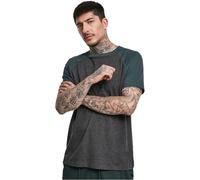 Urban Classics Men's Raglan Contrast Tee T-Shirt, Charcoal/bottlegreen, XL