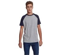 Urban Classics Men's Raglan Contrast Tee T-Shirt, Grey/Navy, S