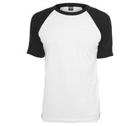 Urban Classics Men's Raglan Contrast Tee T-Shirt, White/Black, S