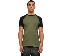 Urban Classics Men's Raglan Contrast Tee T-Shirt, Olive/Black 00595, M