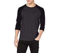 Urban Classics mens Raglan T-Shirt, charcoal/black, XL