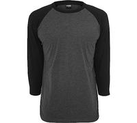 Urban Classics Contrast 3/4 Sleeve Raglan Tee Long-sleeve Shirt charcoal black L