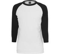 Urban Classics Men's Raglan T-shirt T Shirt, White/Black, 4XL UK
