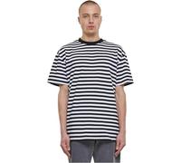Urban Classics Men's Regular Stripe tee T-Shirt, White/Black, L