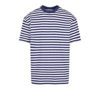 Urban Classics Men's Tb6642-regular Stripe Tee T-Shirt, White/Dark Blue, L