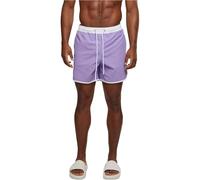 Urban Classics Men's Retro Swim Shorts, Men's Swimming Trunks, Available in Many, Sizes S to 5XL, Lavender/White, 4X-Large