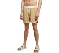 Urban Classics Men's Tb2050-retro Swimshorts Swim Trunks, White/Union Beige, S