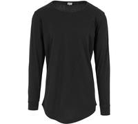 Urban Classics Men's Shaped Fashion Long Sleeve Tee - Long Sleeve Top - Black (Schwarz), Large (Manufacturer size: Large)