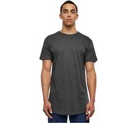 Urban Classics Men's Shaped Long Longline T-Shirt, Shortsleeves Tall Tee, Crew Neck, 100% Jersey Cotton, Grey (Charcoal, 5XL