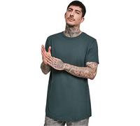 Urban Classics Men's Shaped Long Longline T-Shirt, Shortsleeves Tall Tee, Crew Neck, 100% Jersey Cotton, Green (Bottle Green 02245), Large