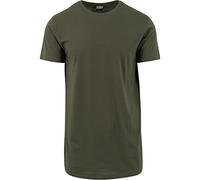 Urban Classics Men's Shaped Long T-Shirt, olive, Small (Manufacturer Size: S)