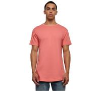 Urban Classics Men's Shaped Long T-Shirt, Pink (Coral), Large (Manufacturer Size: L)