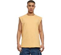 Urban Classics Men's Sleeveless T-Shirt Workout Vest with Round Neckline and Rolled Hems, Loose Tank Top, 100% Jersey Cotton, Black, Size: Small