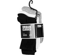 Urban Classics Men's Sport Socks 3-Pack, Multicoloured (Blk/Wht/Gry 514), 9-11