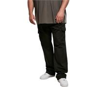 Urban Classics Men's Straight Leg Cargo Pants, Black, 34
