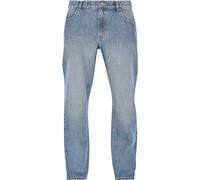 Urban Classics Men's Straight Slit Jeans Trousers, Middeep Blue, W32
