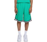 Urban Classics Men's Stripes Mesh Shorts, Ferngreen/Black/White, L