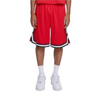 Urban Classics Men's Stripes Mesh Shorts Shorts, Cityred/Black/White,