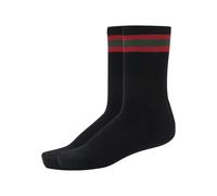 Urban Classics Men's Stripy Sport Socks 2-Pack, Multicoloured (Black/Fire Red/Green 01269), (Size: 39-42)