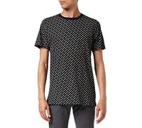 Urban Classics Men's All-Over Logo tee T-Shirt, Black, L