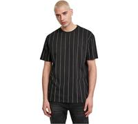 Urban Classics Men's T-Shirt Oversized Pinstripe Tee, Black, L