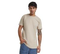 Urban Classics Men's T-Shirt Shaped Long Tee Cotton T-Shirt for Men, Longer Cut, Sand, 5XL