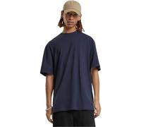 Urban Classics Men's Tall Tee Oversized Short Sleeves T Shirt with Dropped Shoulders 100 Jersey Cotton, Navy, 5XL Plus