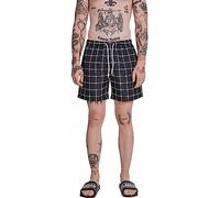 Urban Classics Men's Tb2677-check Swim Shorts, Black (Black/White 00826), M