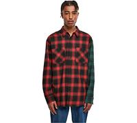 Urban Classics Men's Tb4915-oversized Mix Check Shirt, Black/Red/Green, L